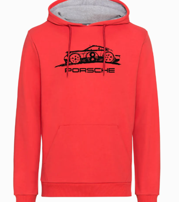 კაცის ჰუდი წითელი