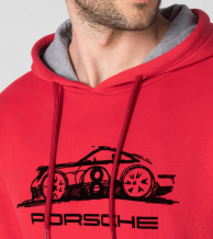 კაცის ჰუდი წითელი