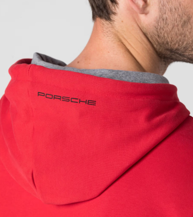 კაცის ჰუდი წითელი