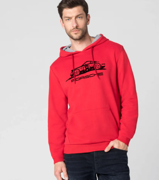 კაცის ჰუდი წითელი